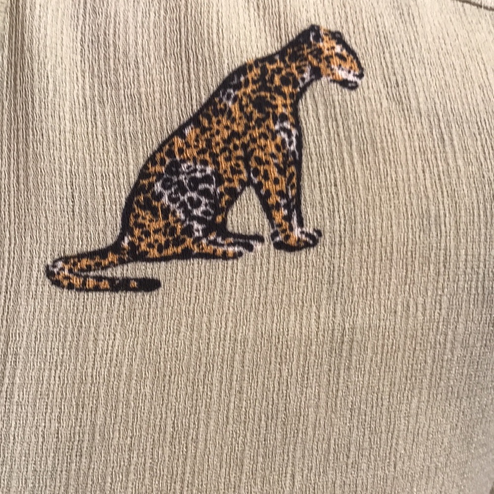 Ann Talor Defined Cheetah Print Button Front Blou… - image 5